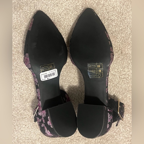 Call It Spring Women's Pointed Toe Block Heel Sandals Sz:7.5 Black/Pink - Picture 7 of 8